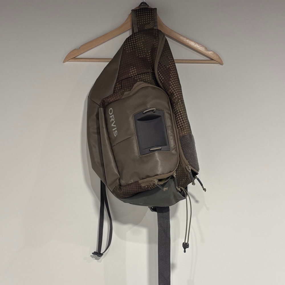 Orvis Men's Olive and Brown Backpack